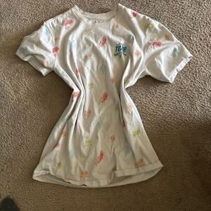 Nike White Tee with Colorful Logo Accents